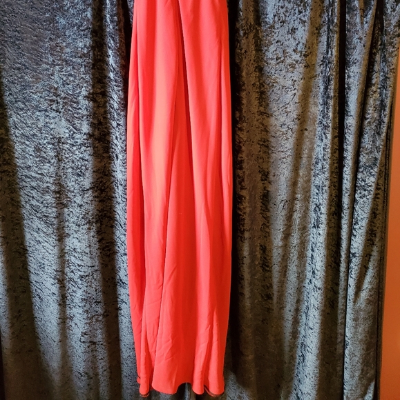 Vintage 90s Fairweather red & black lace empire waist strappy gown - Picture 8 of 8